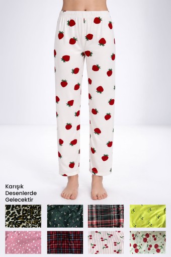 PINARCA TEK ALT - Pınarca Kadın Tek Alt Pijama Milan Desenli