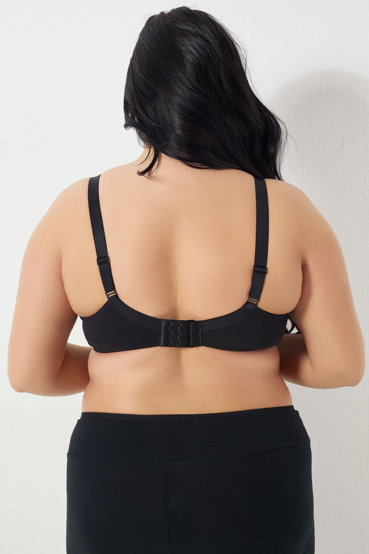 Pınarca Kadın Toparlayıcı Sütyen Minimizer Balensiz Penye Dantelli - Thumbnail