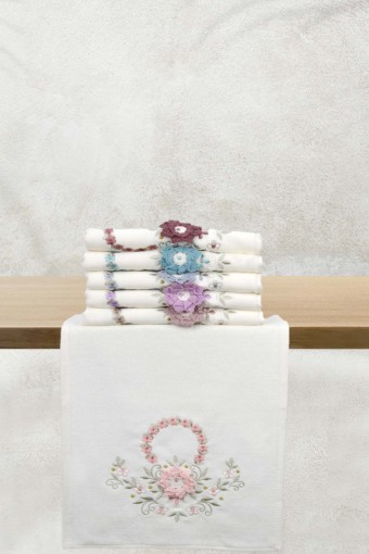 PINARCA HAVLU - Pınarca Mutfak Havlusu Kadife Elişi Nakışlı Havlu 30x50