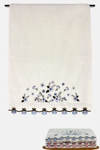 PINARCA HAVLU - Pınarca Sırma Nakışlı El Yüz Havlusu 50x90