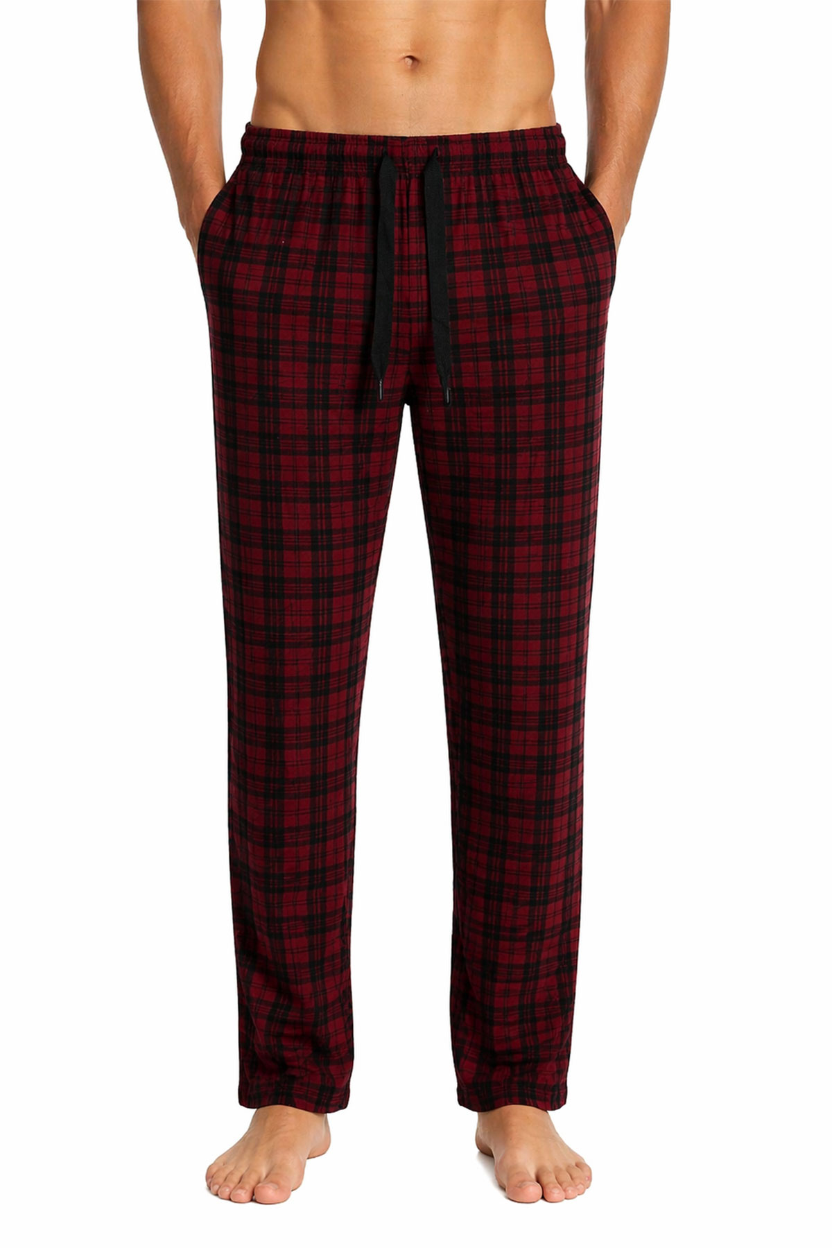 Pjm Erkek Tek Alt Pijama Baskılı Penye - Bordo/1 - Thumbnail