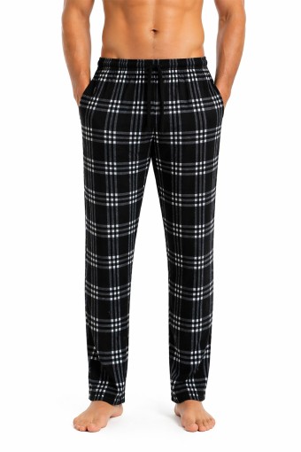 PİJAMAN - Pjm Erkek Tek Alt Pijama Baskılı Penye - Siyah/2