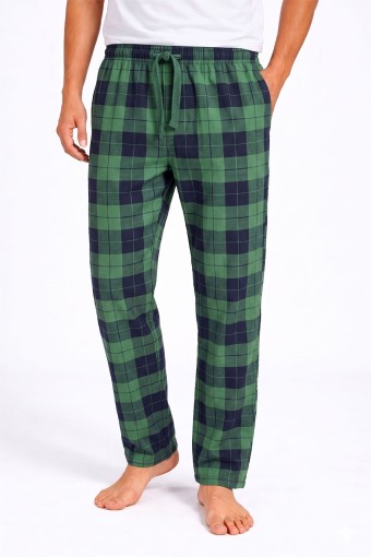 PİJAMAN - Pjm Erkek Tek Alt Pijama Baskılı Penye - Yeşil