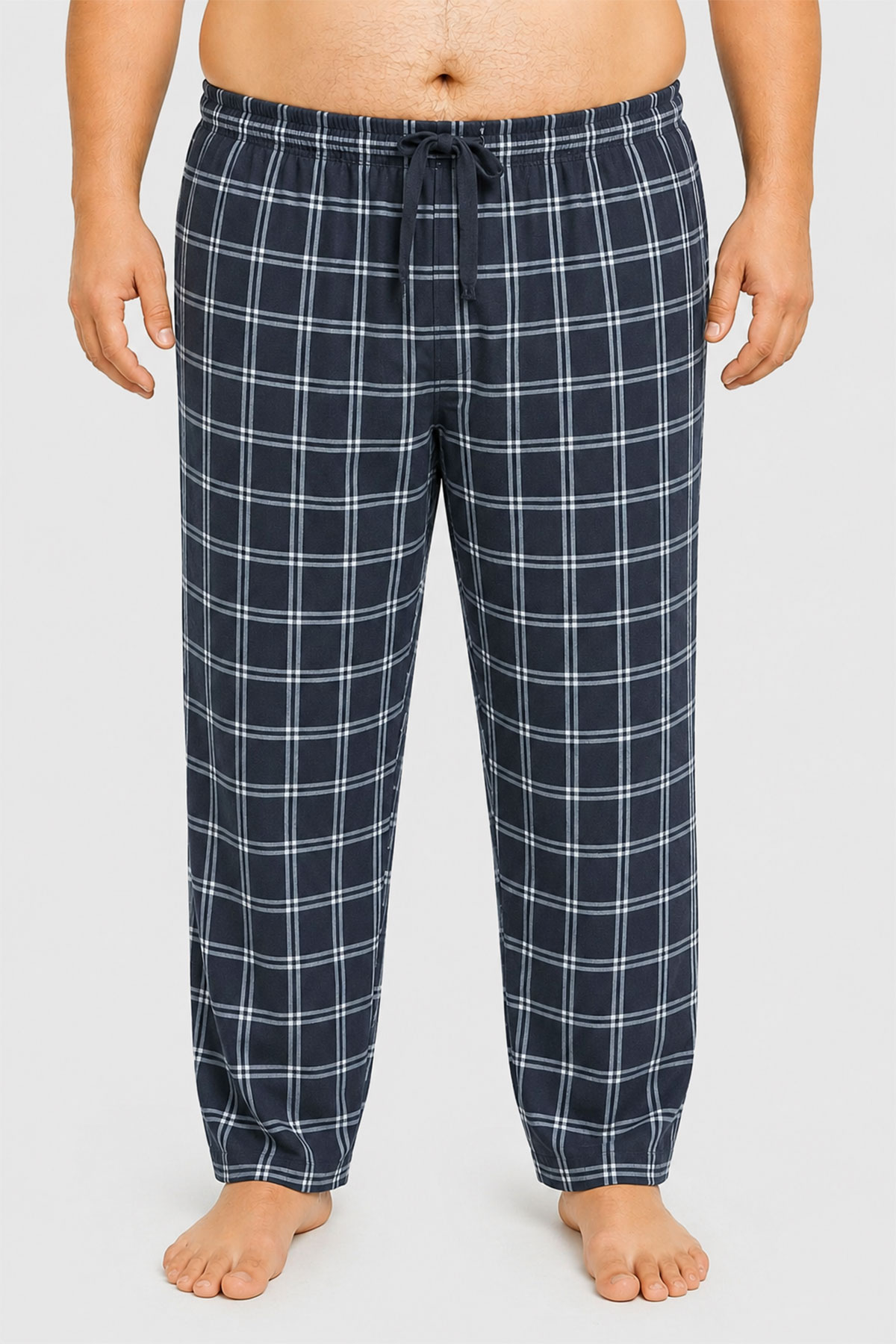 Pjm Erkek Tek Alt Pijama Büyük Beden Baskılı Penye - Lacivert/10 - Thumbnail