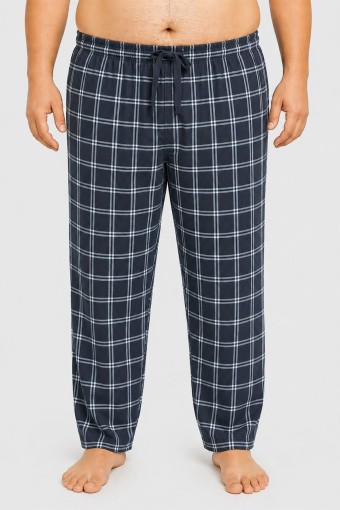 PİJAMAN - Pjm Erkek Tek Alt Pijama Büyük Beden Baskılı Penye - Lacivert/10