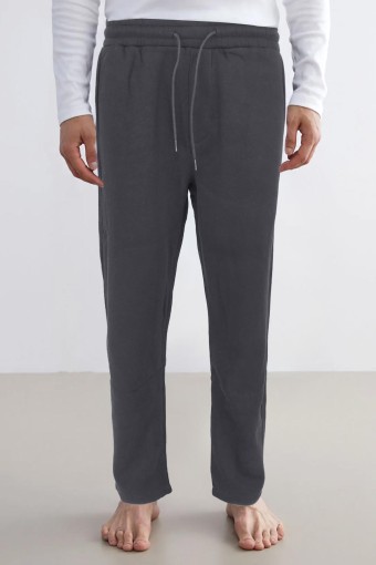 POGI - Pogi Erkek Tek Alt Eşofman 3 İplik Düz Paça - Siyah (1)