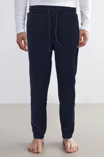 POGI - Pogi Erkek Tek Alt Eşofman 3 İplik Paça Lastikli - Lacivert