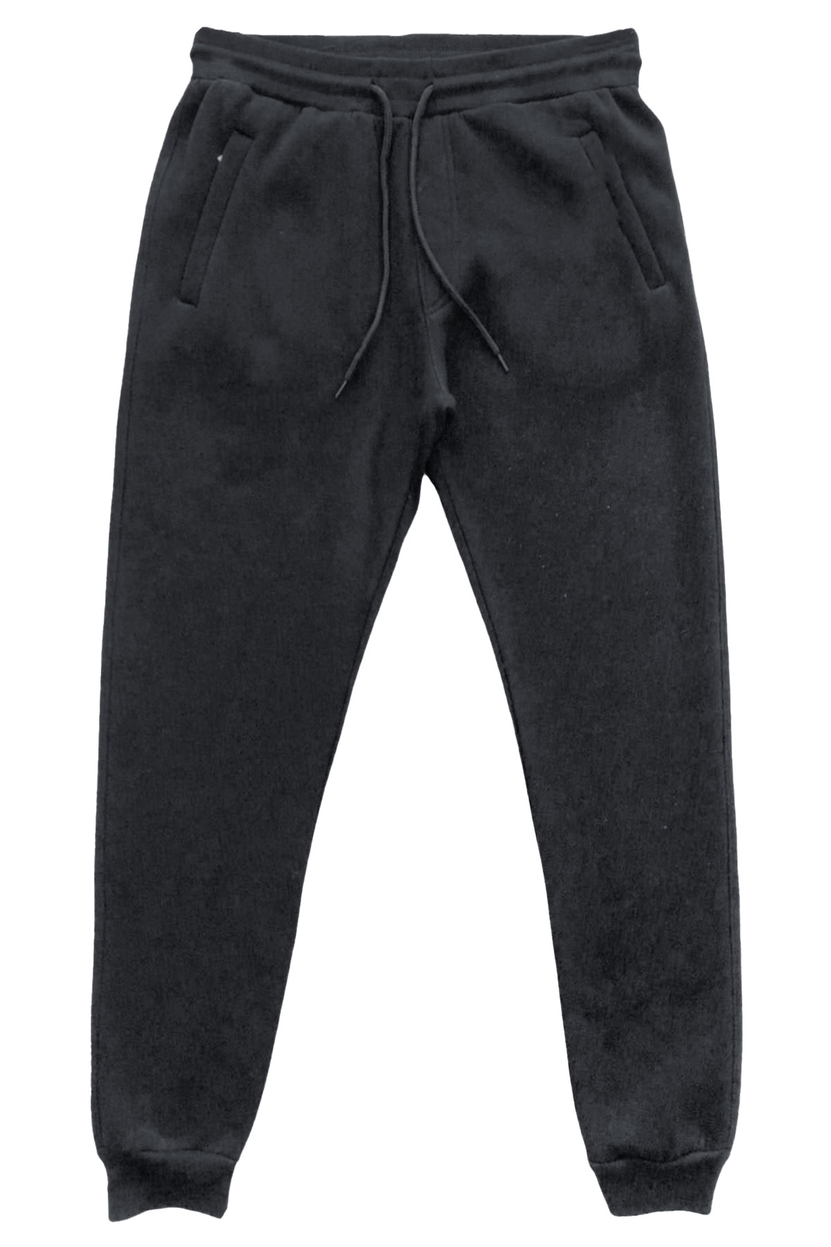 Pogi Erkek Tek Alt Eşofman 3 İplik Paçası Lastikli - Gri - Thumbnail