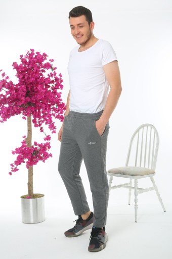 POGI - Pogi Erkek Tek Alt Eşofman Büyük Beden - Lacivert