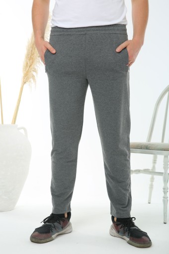 POGI - Pogi Erkek Tek Alt Eşofman - Füme (1)