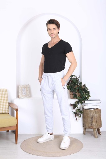 POGI - Pogi Erkek Tek Alt Eşofman - Gri