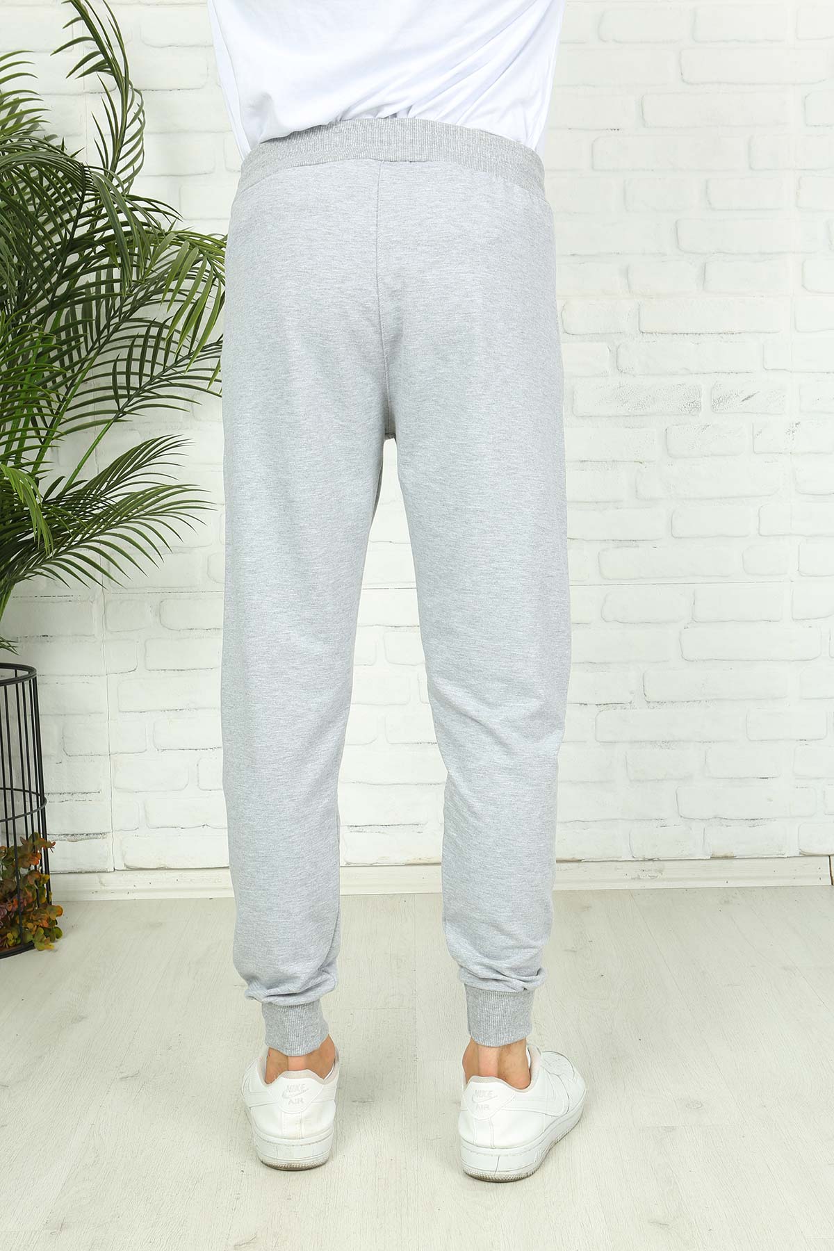 Pogi Erkek Tek Alt Eşofman - Gri - Thumbnail