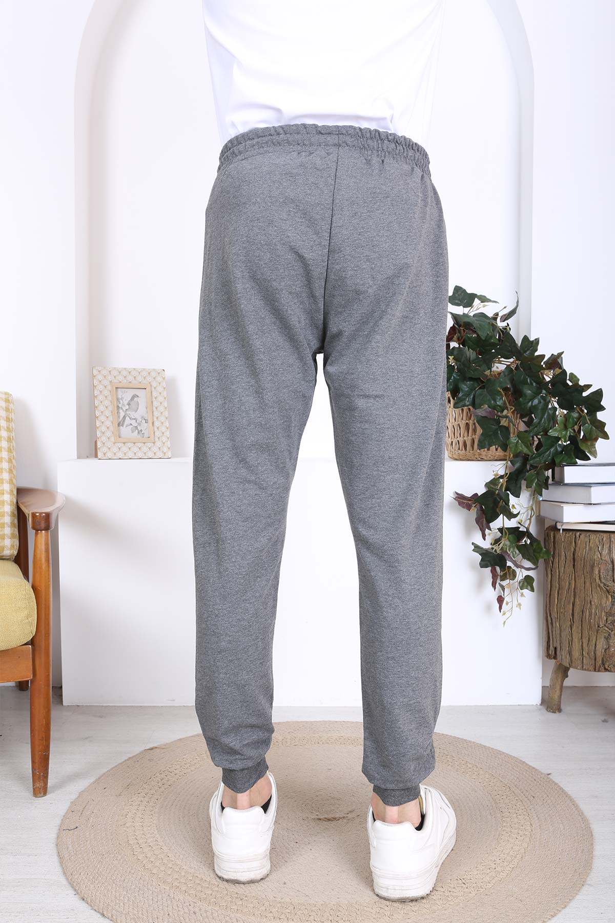 Pogi Erkek Tek Alt Eşofman - Koyu Gri - Thumbnail