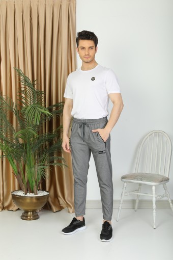 TRENDFIT - Pogi Erkek Uzun Alt Eşofman - Füme