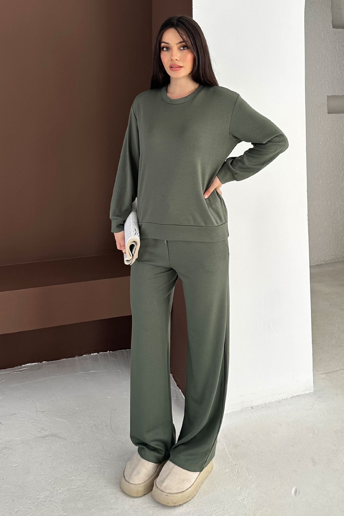 Pogi Kadın Eşofman Takımı - Siyah - Thumbnail