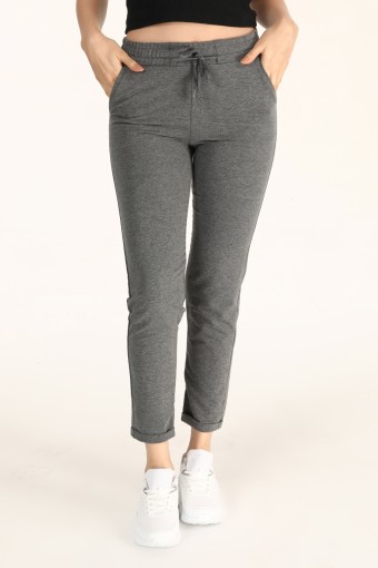 POGI - Pogi Kadın Klasik Eşofman Tek Alt Uzun - Gri