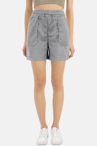 POGI - Pogi Kadın Şort Cep Detaylı - Gri