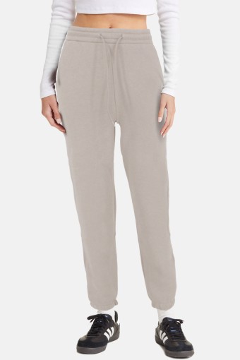 POGI - Pogi Kadın Tek Alt Eşofman 3 İplik Paçası Lastikli - Taş