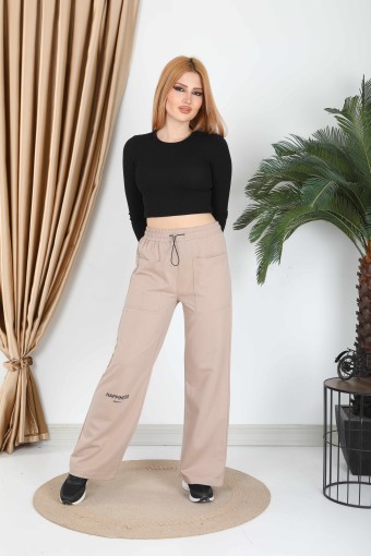 POGI - Pogi Kadın Tek Alt Eşofman - Bej