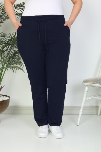 POGI - Pogi Kadın Tek Alt Eşofman Büyük Beden - Lacivert