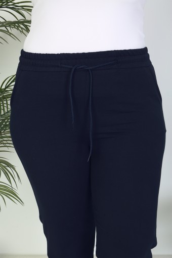 POGI - Pogi Kadın Tek Alt Eşofman Büyük Beden - Lacivert (1)