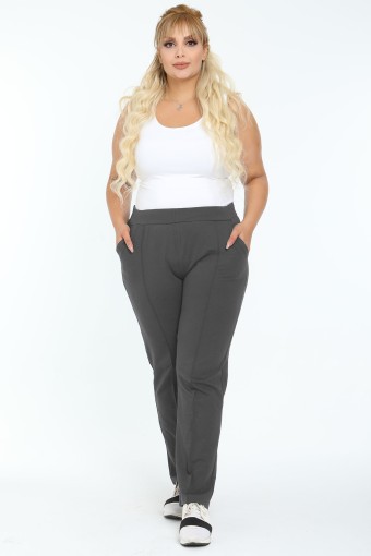 POGI - Pogi Kadın Tek Alt Eşofman Büyük Beden - Yeşil