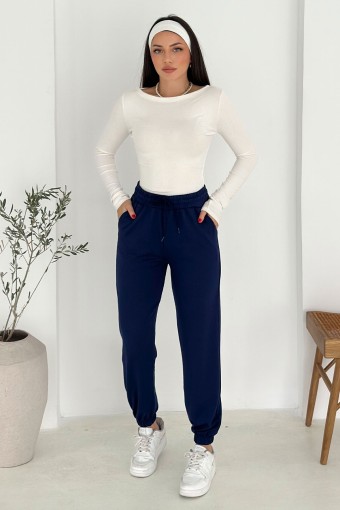 POGI - Pogi Kadın Tek Alt Eşofman Paça Lastikli - Bej (1)