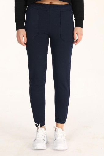 POGI - Pogi Kadın Tek Alt Eşofman - Siyah (1)