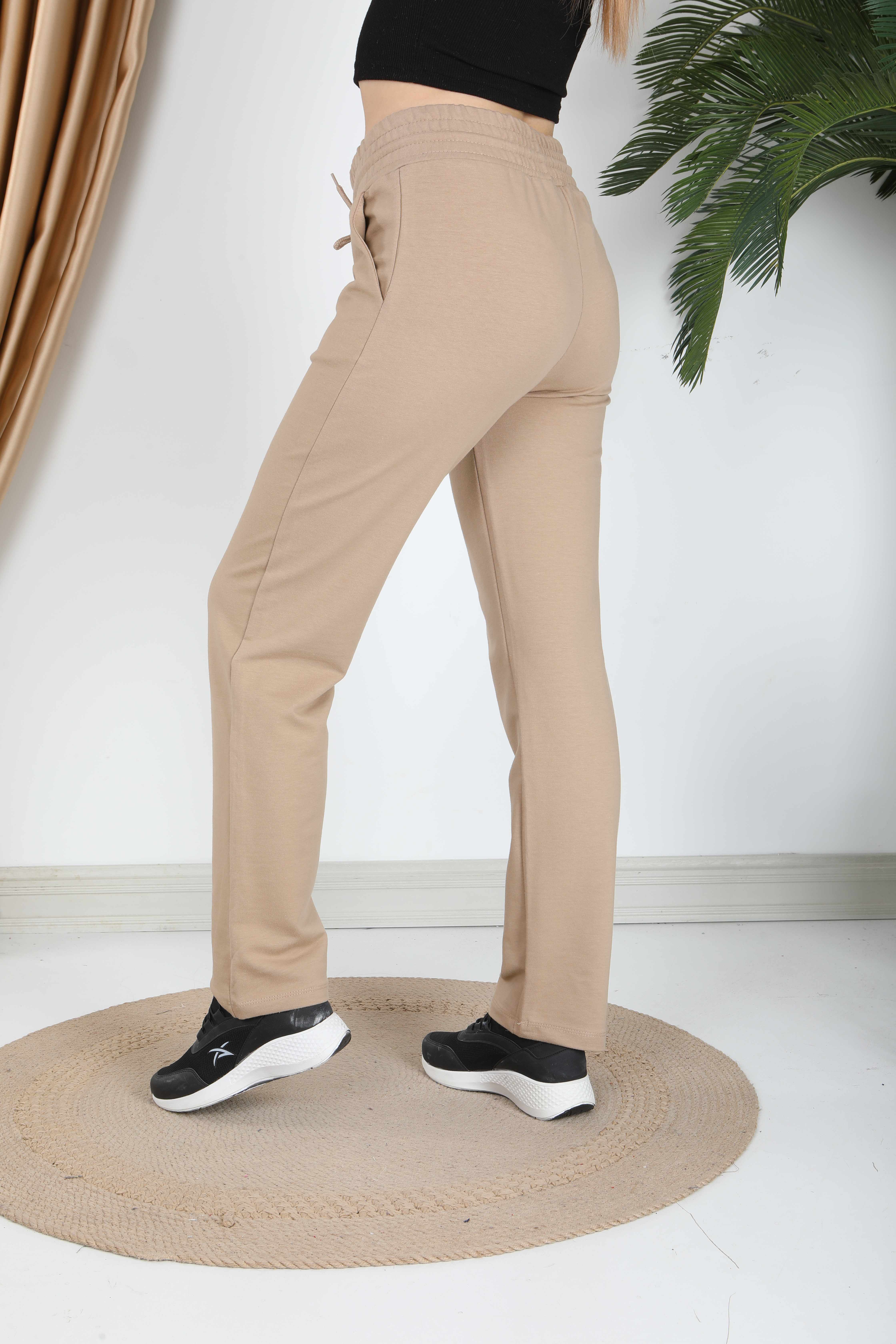 Pogi Kadın Tek Alt Eşofman - Vizon - Thumbnail