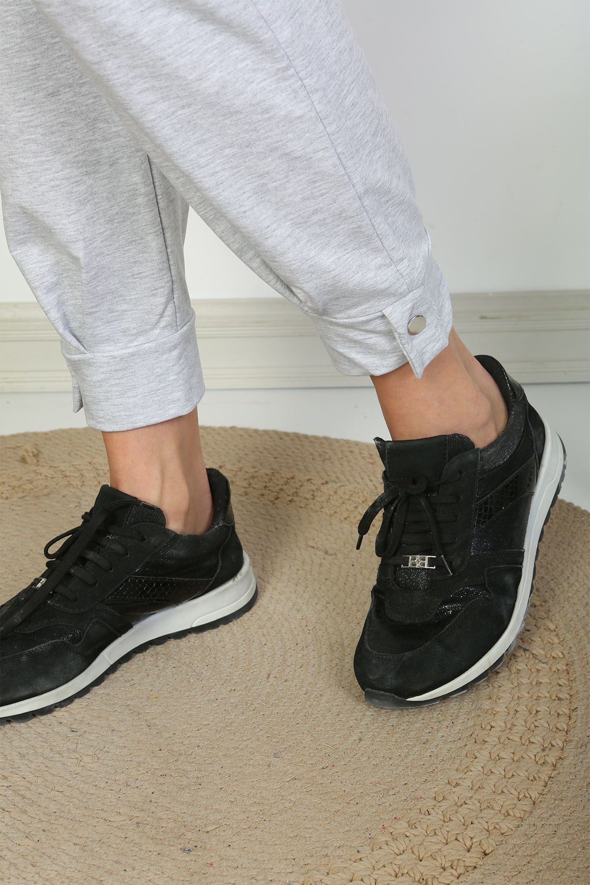 Pogi Kadın Tek Alt Pijama Uzun - Gri - Thumbnail