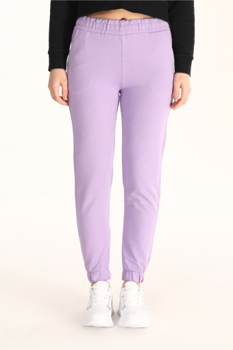 POGI - Pogi Kadın Tek Alt Pijama Uzun Klasik - Lila