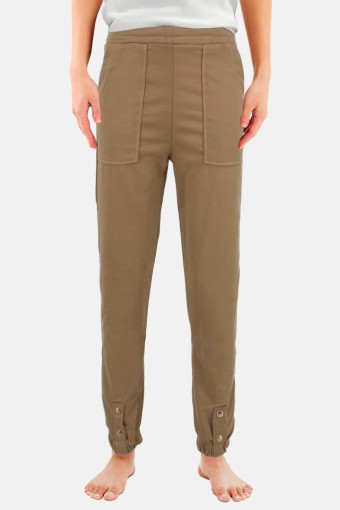 POGI - Pogi Kadın Tek Alt Uzun Eşofman - Bej