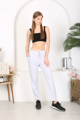 POGI - Pogi Kadın Tek Alt Uzun Eşofman - Gri