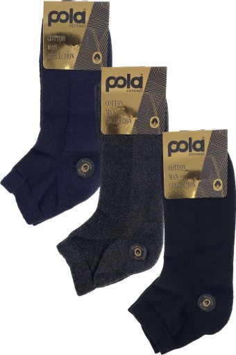 POLA - Pola Erkek Comfort Yarım Konç Çorap (1)