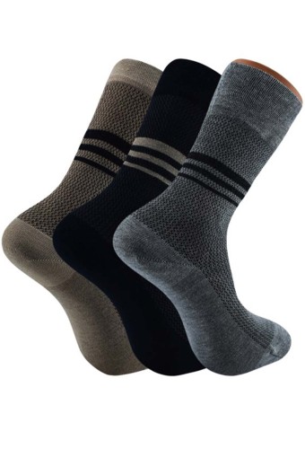 POLA - Pola Erkek Garson Soket Çorap Sencer Desenli Bambu