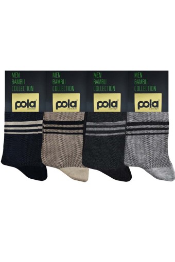 POLA - Pola Erkek Garson Soket Çorap Sencer Desenli Bambu (1)