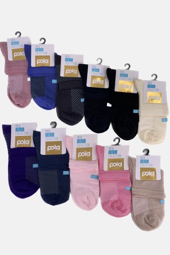 POLA - Pola Unisex Tencel Yarım Konç Çorap