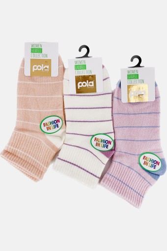POLA - Pola Kadın Bambu Yarım Konç Çorap