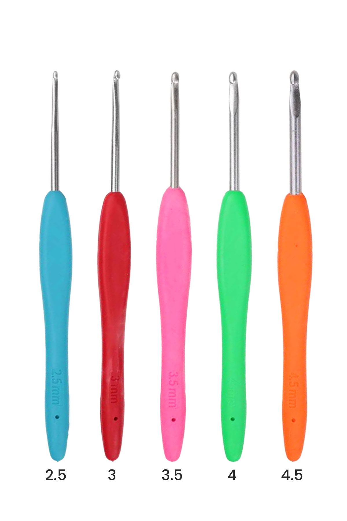 Proxima Elastik Saplı Renkli 5'li Yün Tığ Seti - Thumbnail