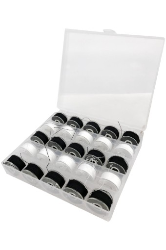 YABALI-TÖZENLER - Proxima Masura Makine İçin İplikli Siyah Beyaz Plastik 25 Adet