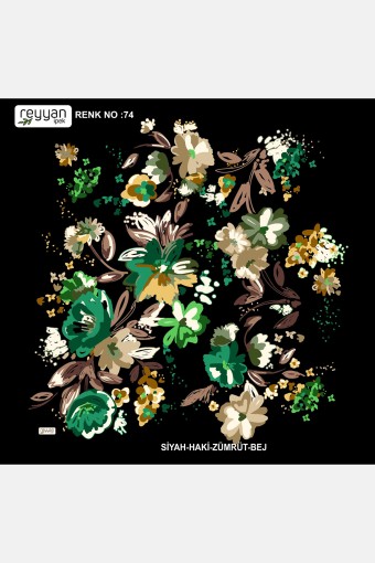 REYYAN - Reyyan Kadın Yazma Desenli 100x100 (1)