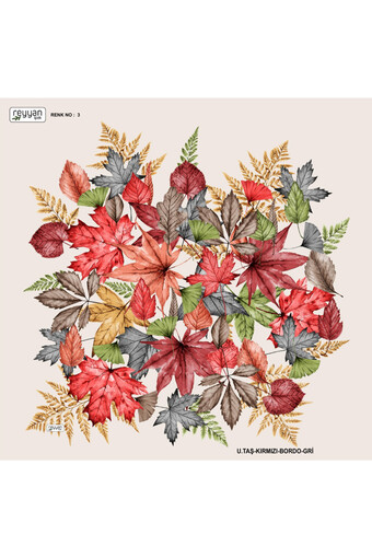 REYYAN - Reyyan Kadın Yazma Desenli 100x100