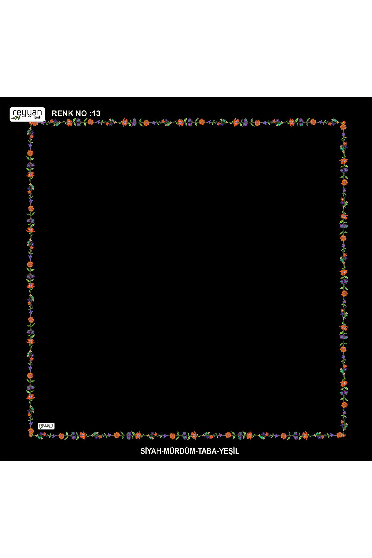 Reyyan Kadın Yazma Desenli 100x100 Cm - Thumbnail