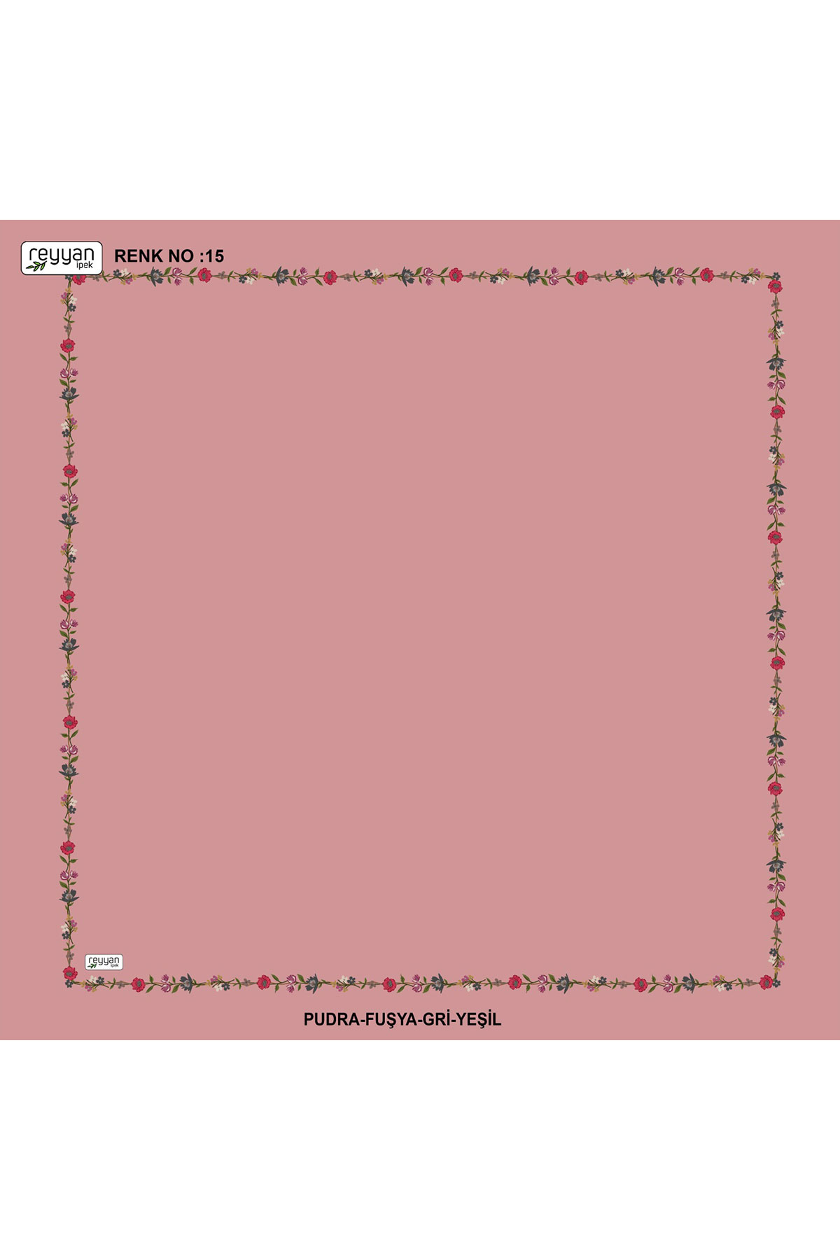 Reyyan Kadın Yazma Desenli 100x100 Cm - Thumbnail