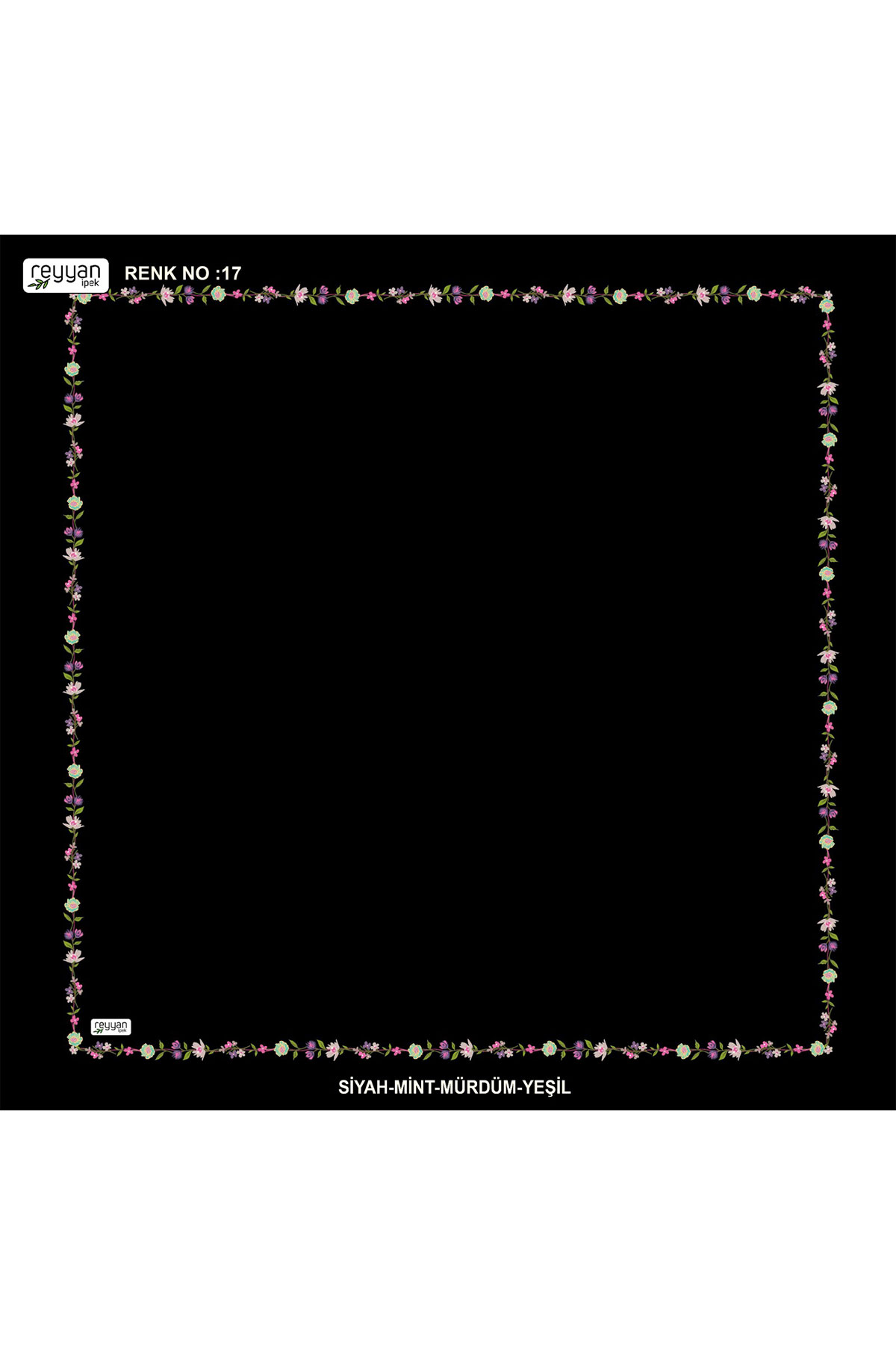 Reyyan Kadın Yazma Desenli 100x100 Cm - Thumbnail