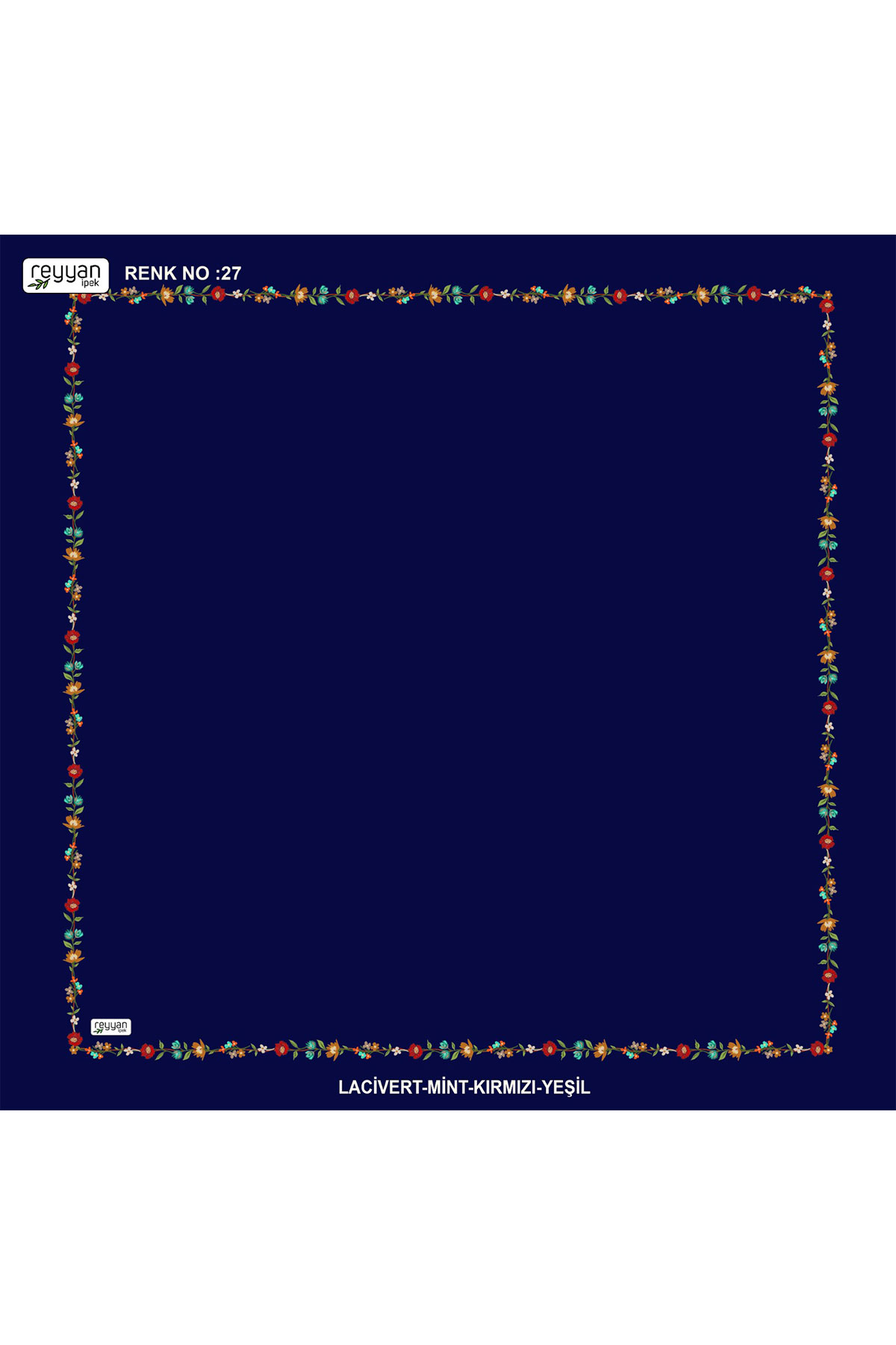 Reyyan Kadın Yazma Desenli 100x100 Cm - Thumbnail