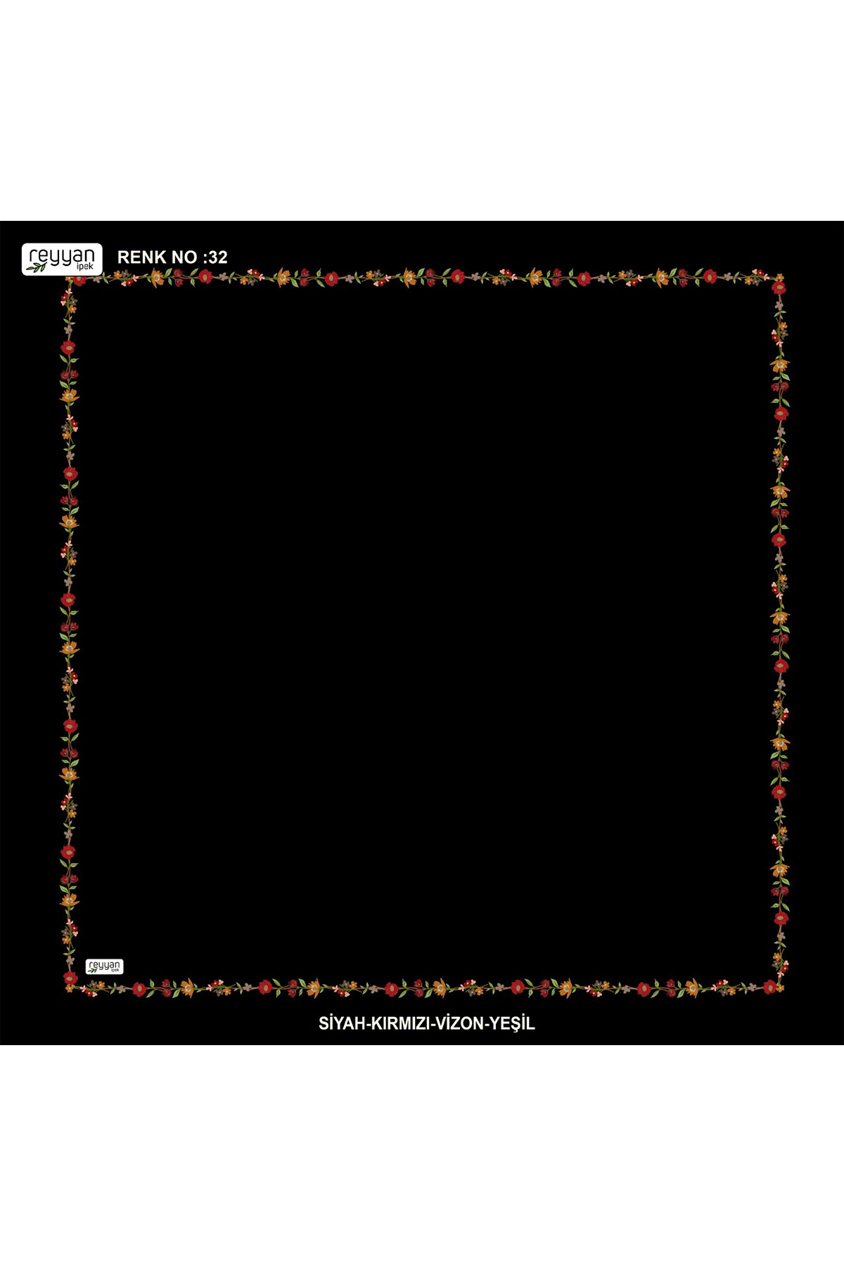 Reyyan Kadın Yazma Desenli 100x100 Cm - Thumbnail