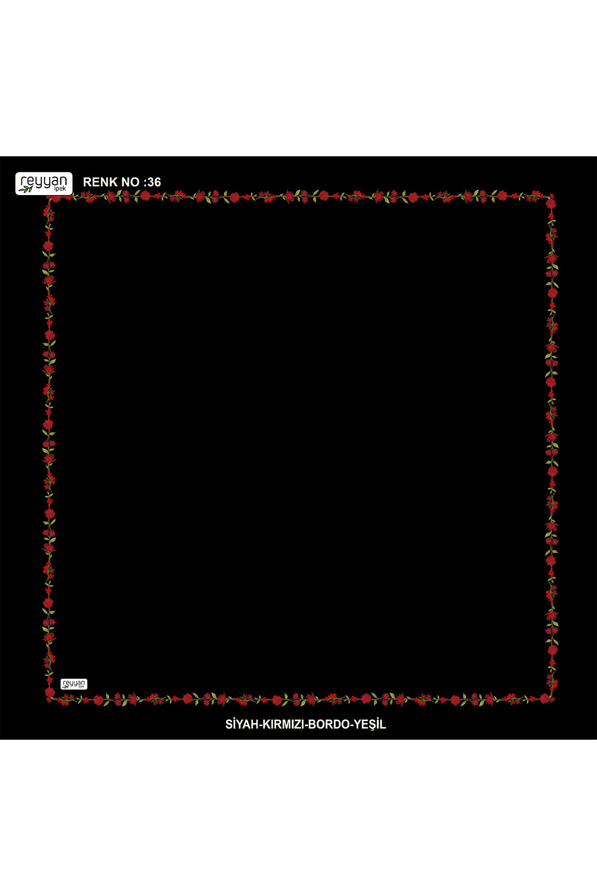 Reyyan Kadın Yazma Desenli 100x100 Cm - Thumbnail