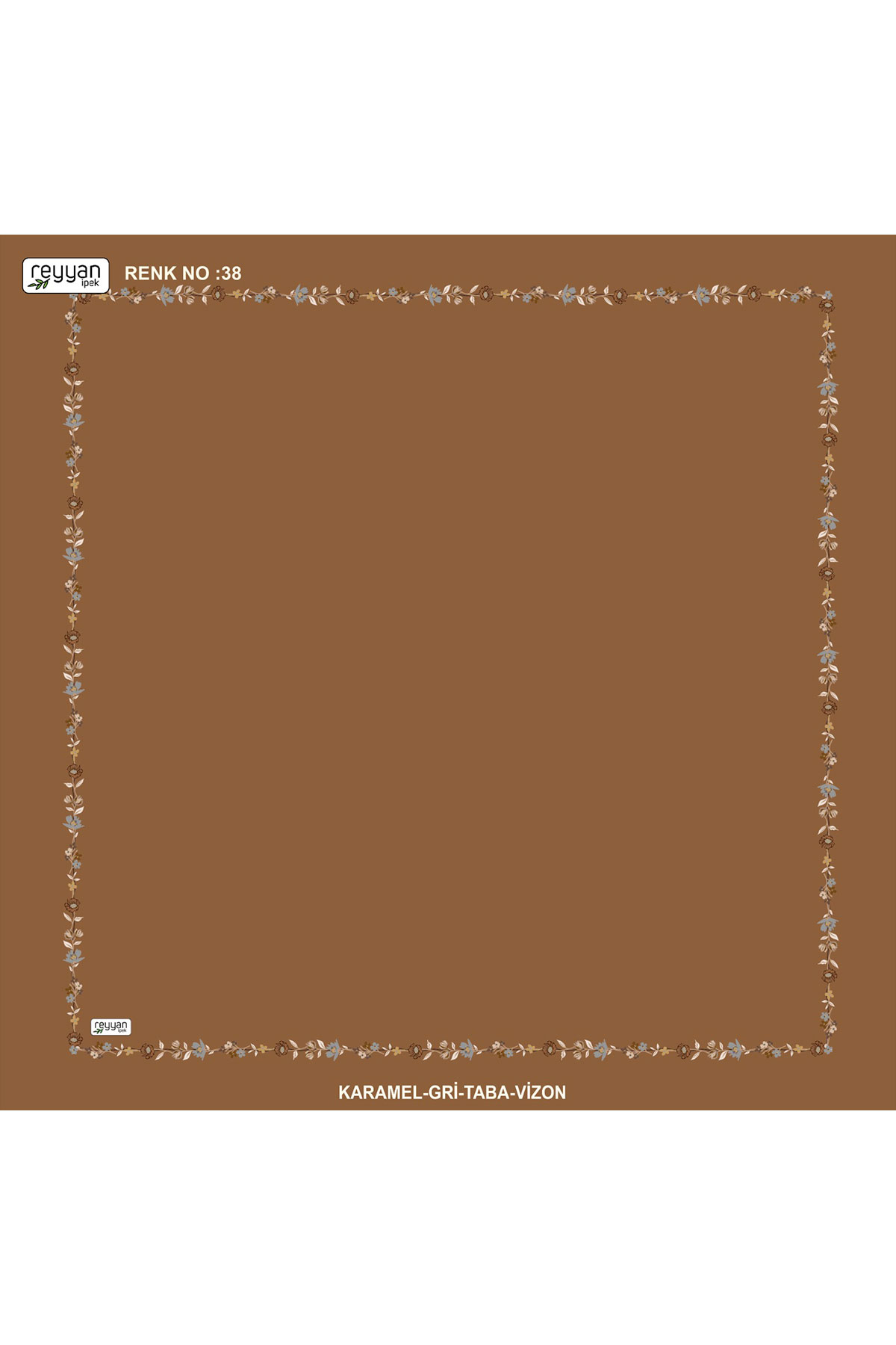 Reyyan Kadın Yazma Desenli 100x100 Cm - Thumbnail