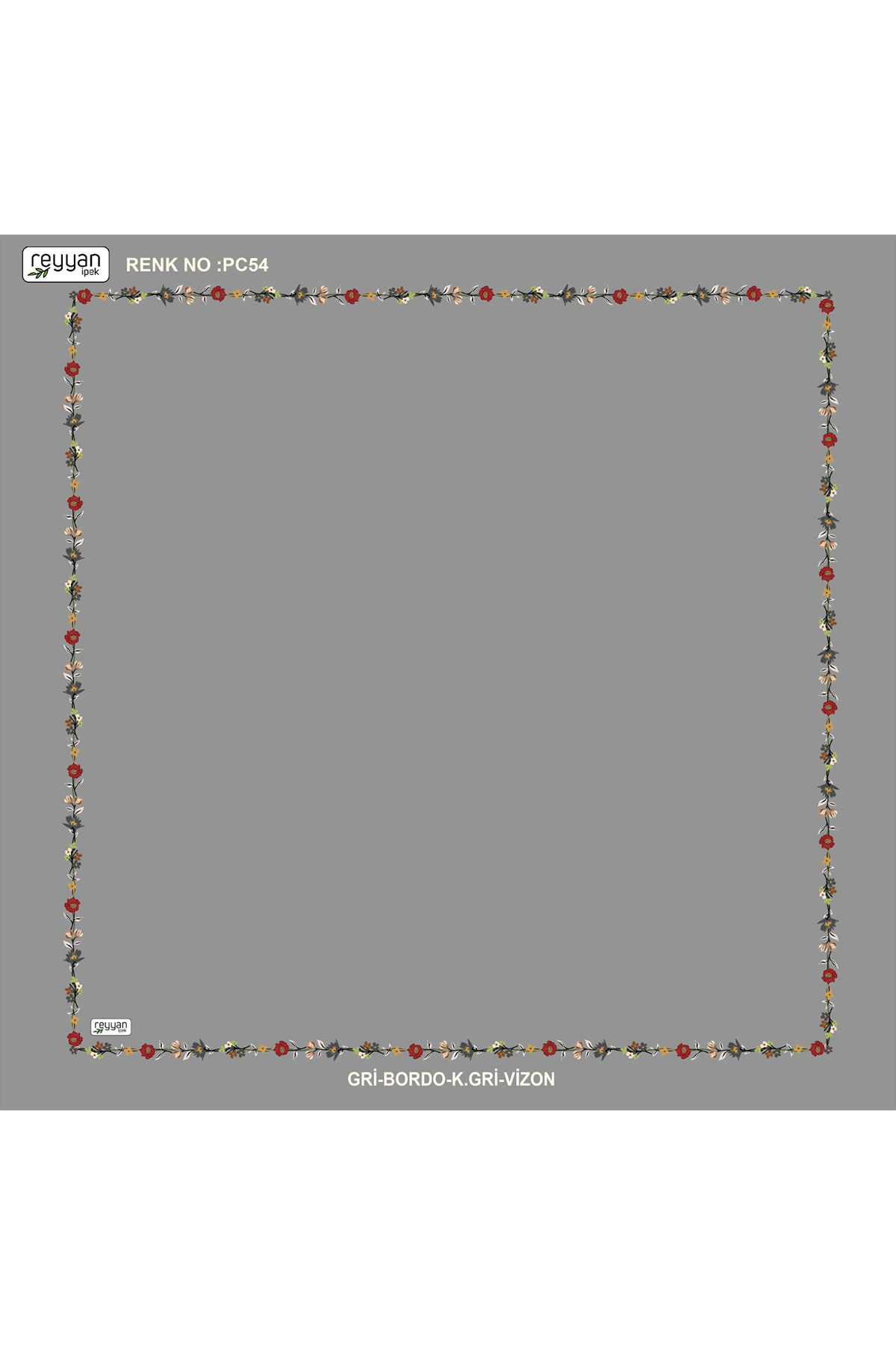 Reyyan Kadın Yazma Desenli 100x100 Cm - Thumbnail